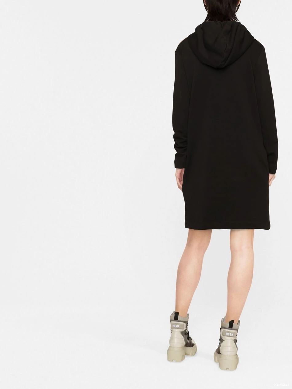 Affordable hooded Moschino dress Love heart-motif Women 0428